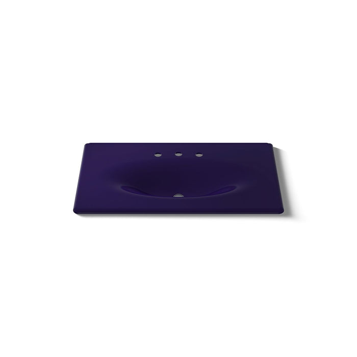 KOHLER K-3051-8 Iron/Impressions 37" Enameled cast iron vanity top with integrated oval sink