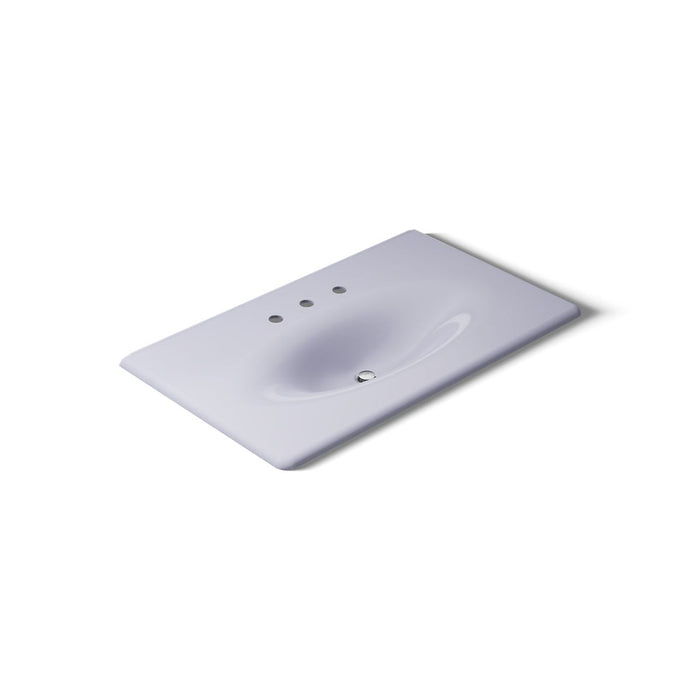 KOHLER K-3051-8 Iron/Impressions 37" Enameled cast iron vanity top with integrated oval sink, lavender grey - view 3