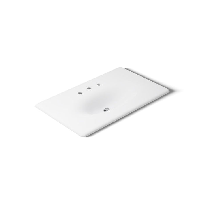 KOHLER K-3051-8 Iron/Impressions 37" Enameled cast iron vanity top with integrated oval sink