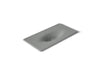 KOHLER K-3052-1 Iron/Impressions 43" Enameled cast iron vanity top with integrated oval sink, basalt
