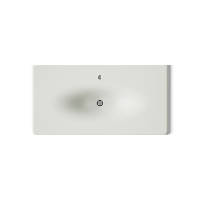 KOHLER K-3052-1 Iron/Impressions 43" Enameled cast iron vanity top with integrated oval sink, dune - view 2