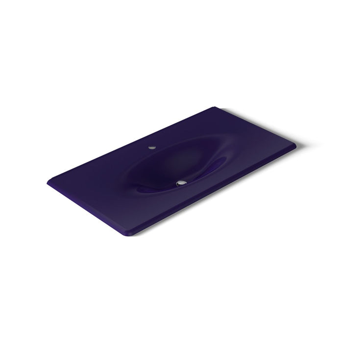 KOHLER K-3052-1 Iron/Impressions 43" Enameled cast iron vanity top with integrated oval sink