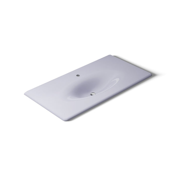 KOHLER K-3052-1 Iron/Impressions 43" Enameled cast iron vanity top with integrated oval sink, lavender grey - view 2