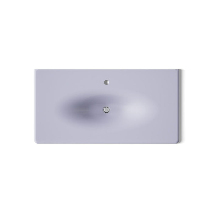 KOHLER K-3052-1 Iron/Impressions 43" Enameled cast iron vanity top with integrated oval sink, lavender grey - view 3