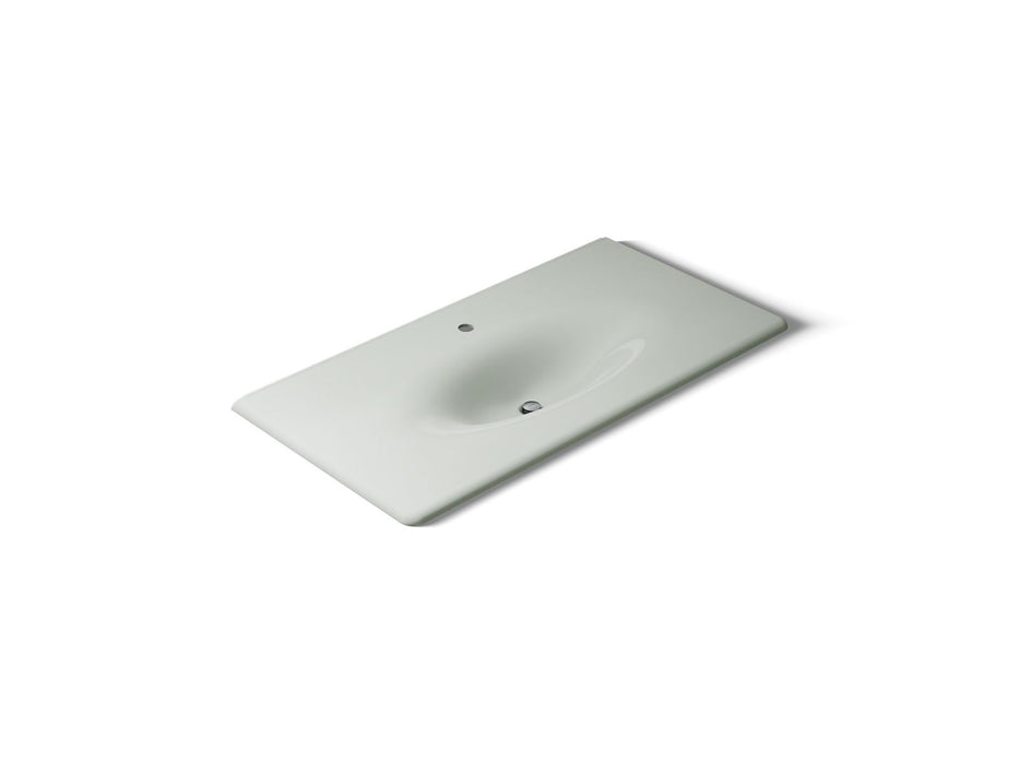 KOHLER K-3052-1 Iron/Impressions 43" Enameled cast iron vanity top with integrated oval sink