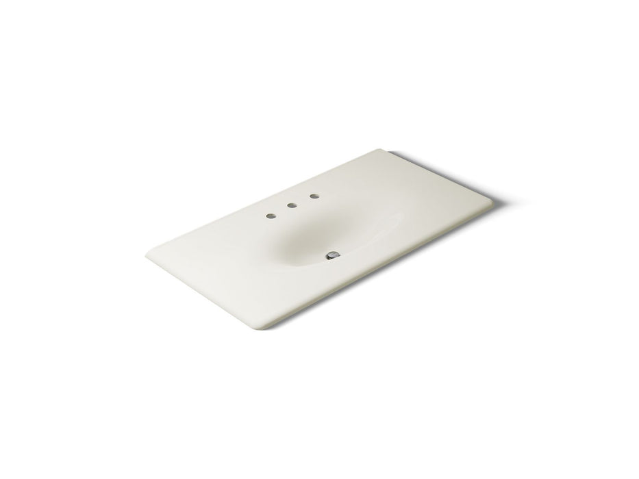 KOHLER K-3052-8 Iron/Impressions 43" Enameled cast iron vanity top with integrated oval sink