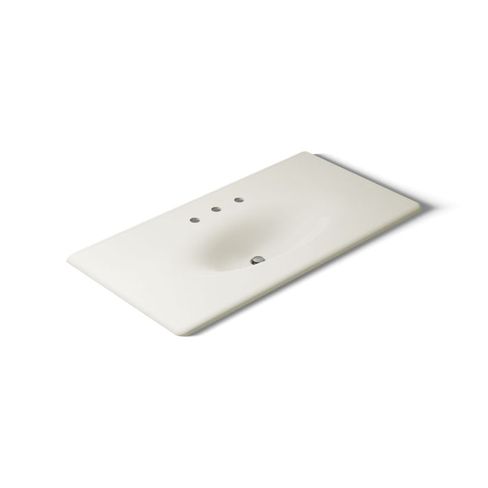 KOHLER K-3052-8 Iron/Impressions 43" Enameled cast iron vanity top with integrated oval sink