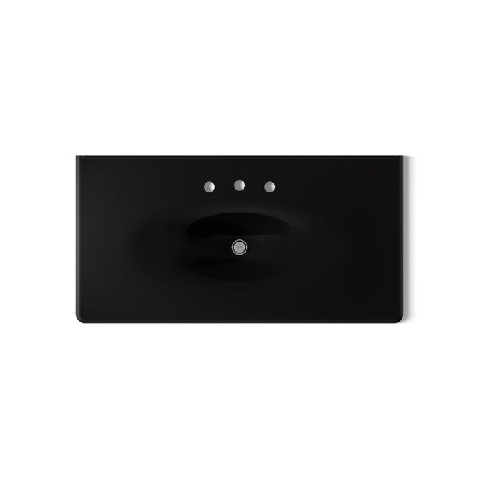KOHLER K-3052-8 Iron/Impressions 43" Enameled cast iron vanity top with integrated oval sink