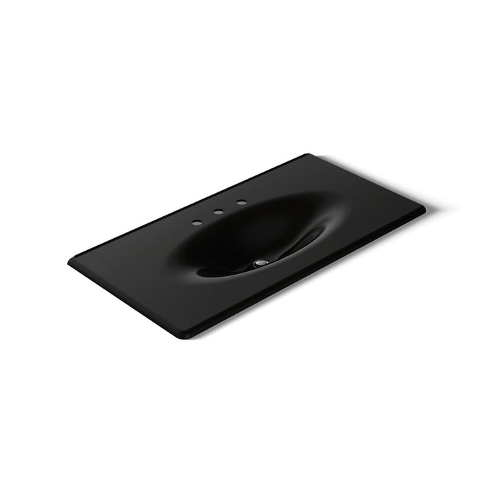KOHLER K-3052-8 Iron/Impressions 43" Enameled cast iron vanity top with integrated oval sink