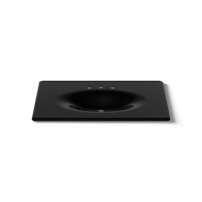 KOHLER K-3052-8 Iron/Impressions 43" Enameled cast iron vanity top with integrated oval sink