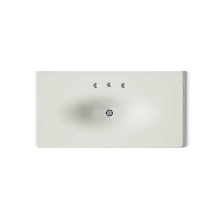 KOHLER K-3052-8 Iron/Impressions 43" Enameled cast iron vanity top with integrated oval sink, dune - view 2