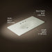 KOHLER K-3052-8 Iron/Impressions 43" Enameled cast iron vanity top with integrated oval sink, dune - view 4