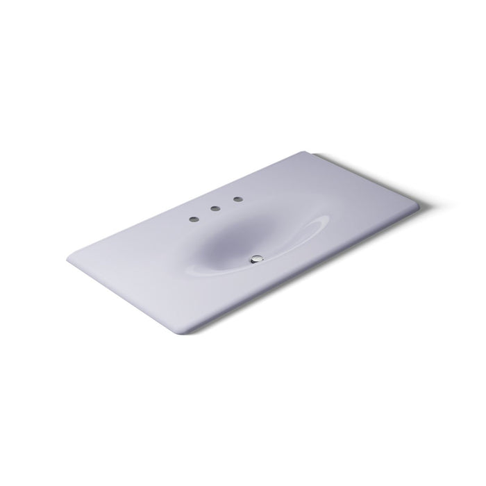 KOHLER K-3052-8 Iron/Impressions 43" Enameled cast iron vanity top with integrated oval sink, lavender grey - view 3