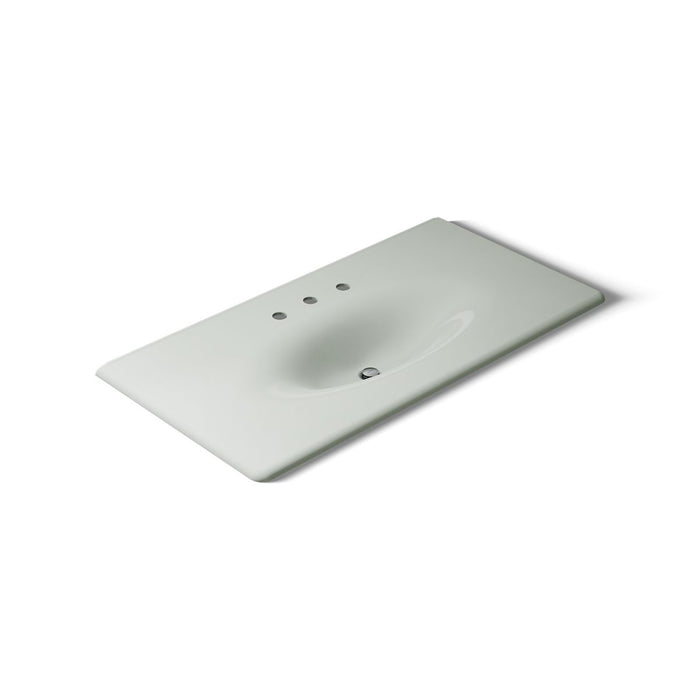 KOHLER K-3052-8 Iron/Impressions 43" Enameled cast iron vanity top with integrated oval sink