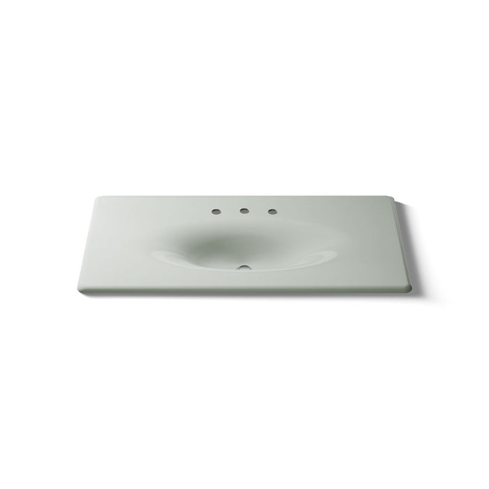 KOHLER K-3052-8 Iron/Impressions 43" Enameled cast iron vanity top with integrated oval sink