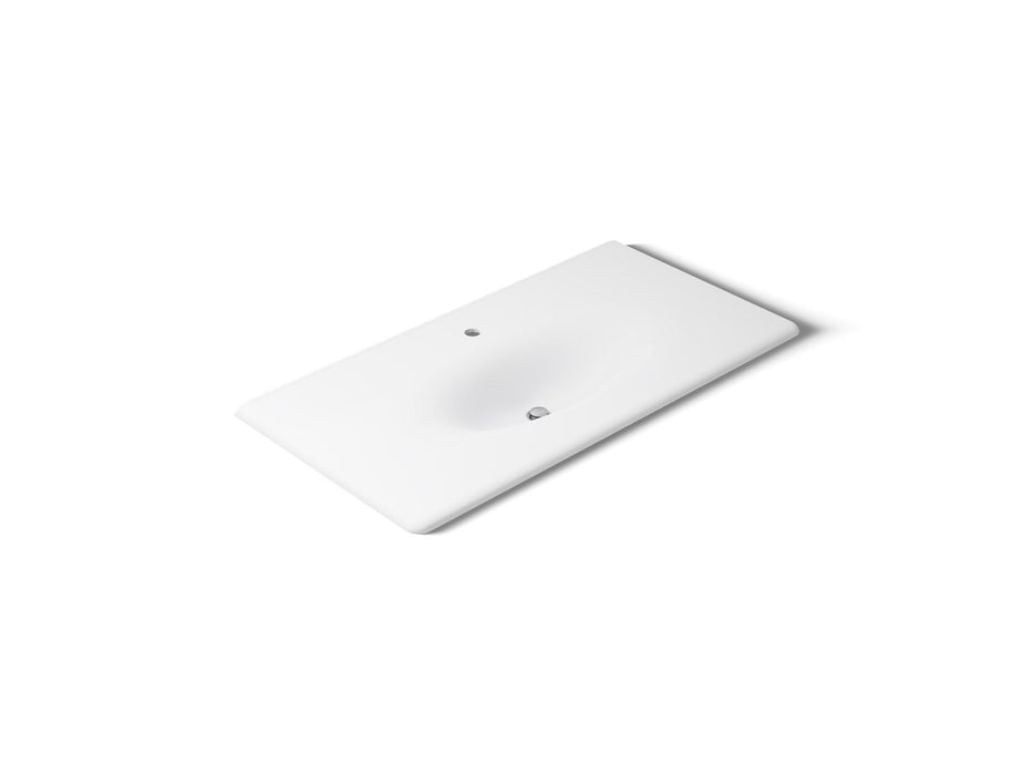 KOHLER K-3052-1 Iron/Impressions 43" Enameled cast iron vanity top with integrated oval sink