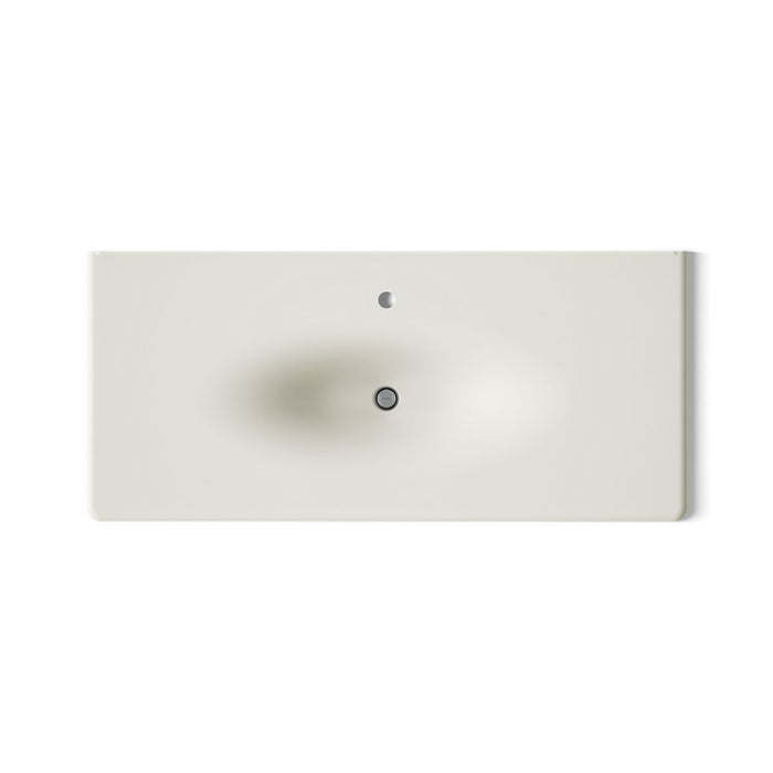 KOHLER K-3053-1 Iron/Impressions 49" Enameled cast iron vanity top with integrated oval sink, biscuit - view 2