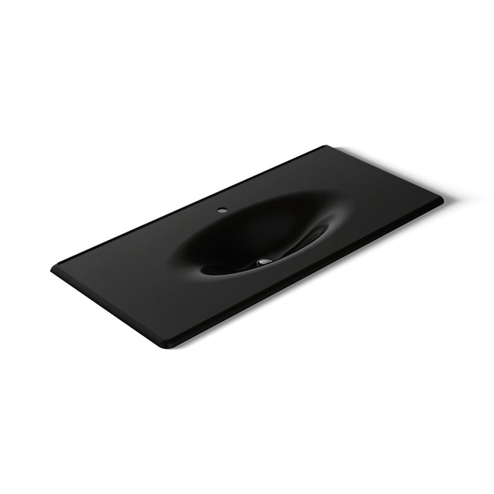 KOHLER K-3053-1 Iron/Impressions 49" Enameled cast iron vanity top with integrated oval sink