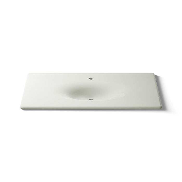 KOHLER K-3053-1 Iron/Impressions 49" Enameled cast iron vanity top with integrated oval sink
