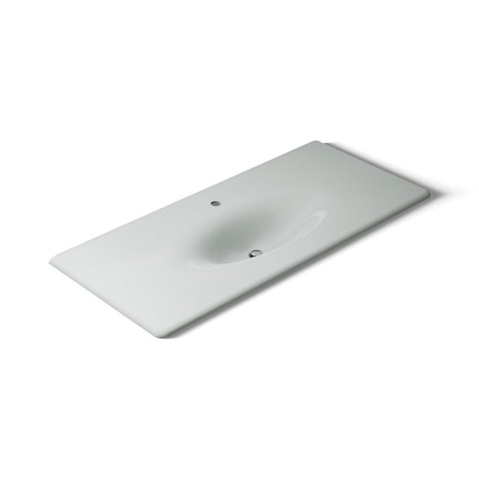 KOHLER K-3053-1 Iron/Impressions 49" Enameled cast iron vanity top with integrated oval sink