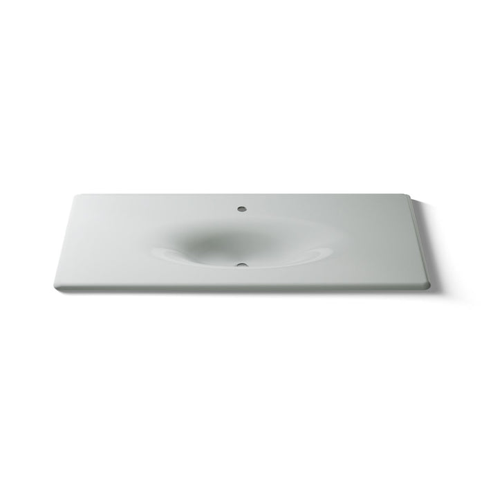 KOHLER K-3053-1 Iron/Impressions 49" Enameled cast iron vanity top with integrated oval sink