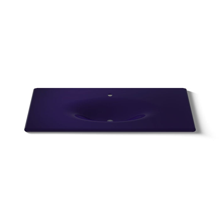 KOHLER K-3053-1 Iron/Impressions 49" Enameled cast iron vanity top with integrated oval sink