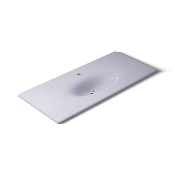KOHLER K-3053-1 Iron/Impressions 49" Enameled cast iron vanity top with integrated oval sink, lavender grey - view 2