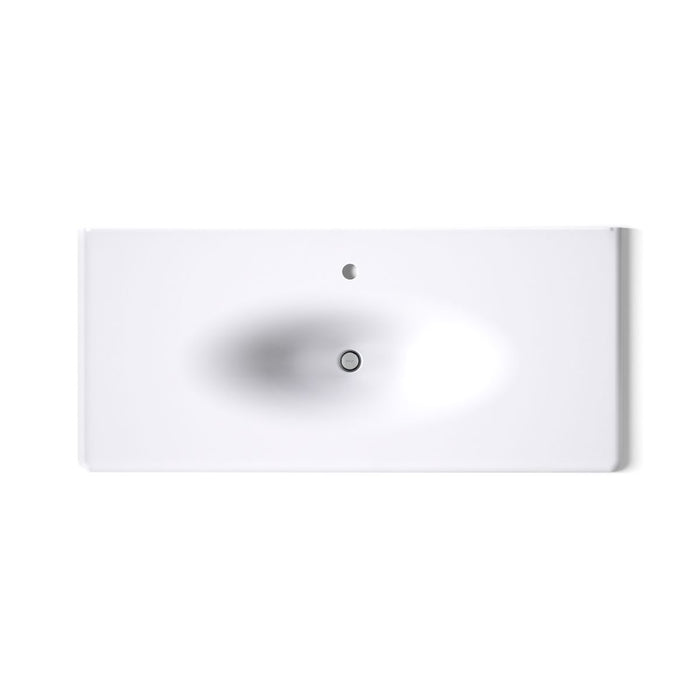 KOHLER K-3053-1 Iron/Impressions 49" Enameled cast iron vanity top with integrated oval sink