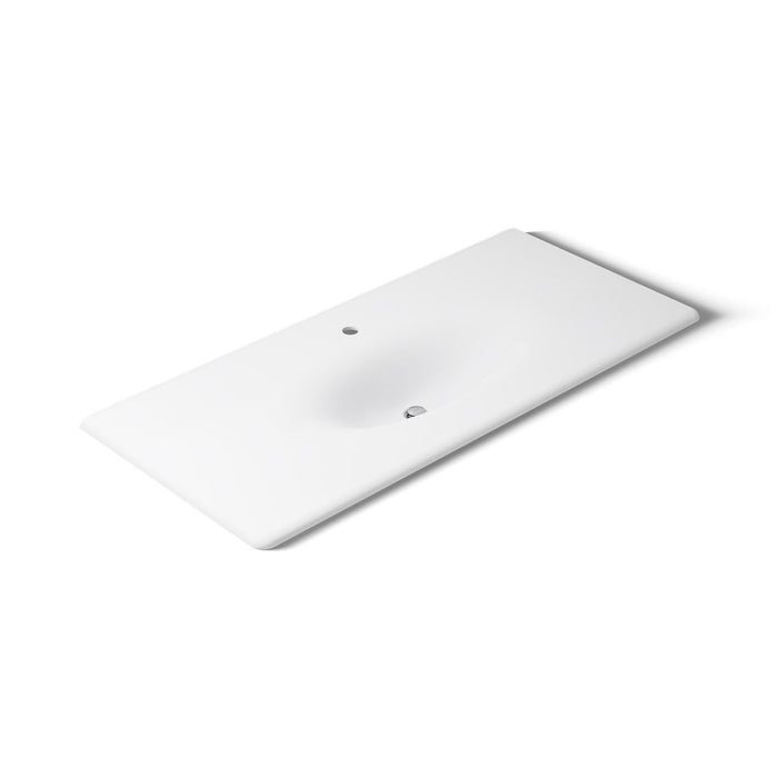 KOHLER K-3053-1 Iron/Impressions 49" Enameled cast iron vanity top with integrated oval sink