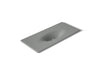 KOHLER K-3053-8 Iron/Impressions 49" Enameled cast iron vanity top with integrated oval sink, basalt