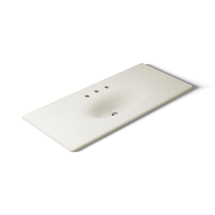 KOHLER K-3053-8 Iron/Impressions 49" Enameled cast iron vanity top with integrated oval sink