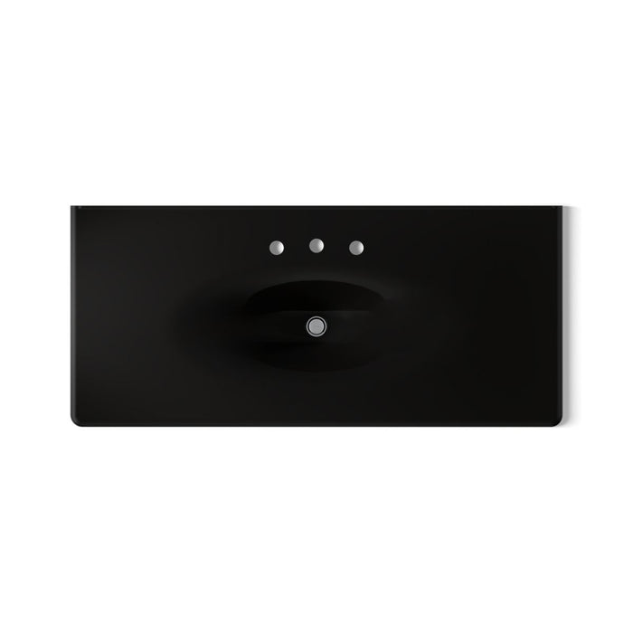 KOHLER K-3053-8 Iron/Impressions 49" Enameled cast iron vanity top with integrated oval sink