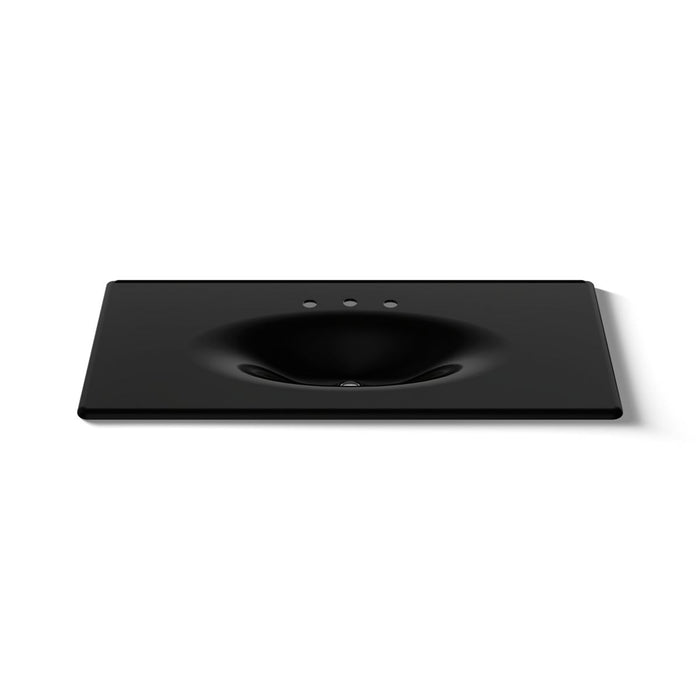 KOHLER K-3053-8 Iron/Impressions 49" Enameled cast iron vanity top with integrated oval sink