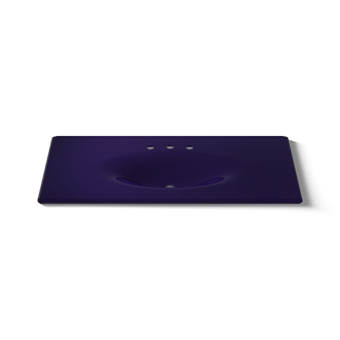 KOHLER K-3053-8 Iron/Impressions 49" Enameled cast iron vanity top with integrated oval sink