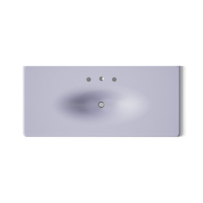 KOHLER K-3053-8 Iron/Impressions 49" Enameled cast iron vanity top with integrated oval sink, lavender grey - view 2