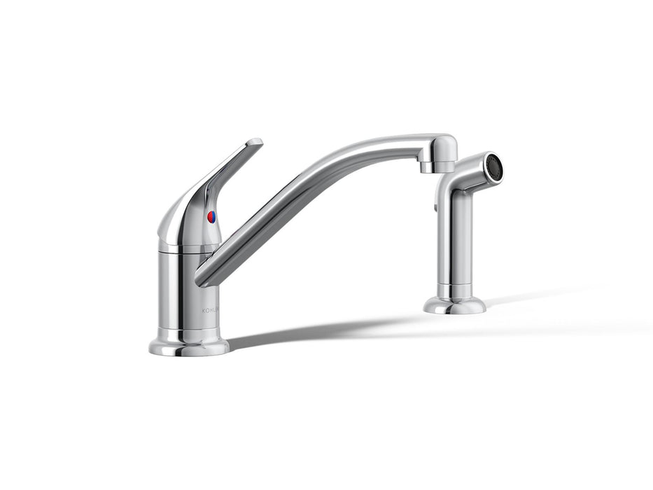 KOHLER K-30614 Jolt Single-handle kitchen sink faucet with side sprayer