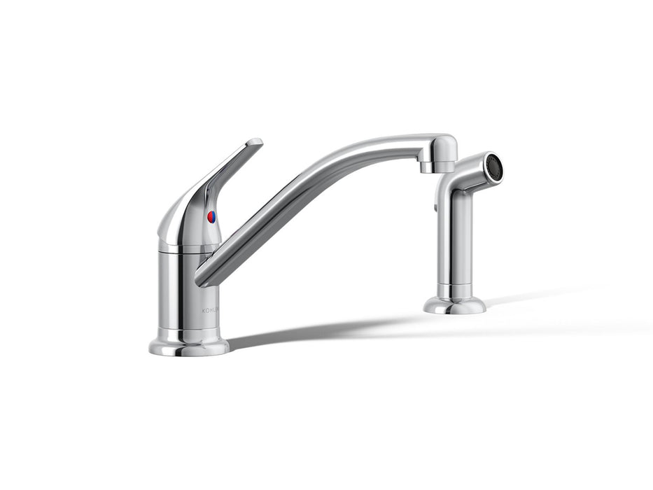 Kohler Jolt Single-handle kitchen sink faucet with side sprayer