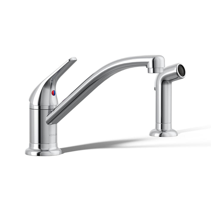 Kohler Jolt Single-handle kitchen sink faucet with side sprayer