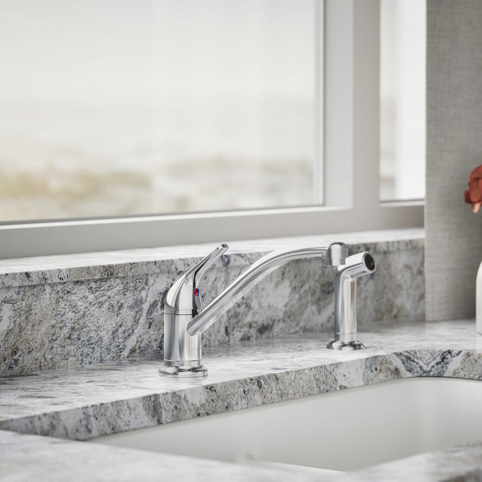 Kohler Jolt Single-handle kitchen sink faucet with side sprayer