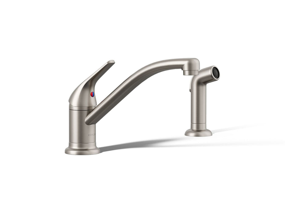 Kohler Jolt Single-handle kitchen sink faucet with side sprayer