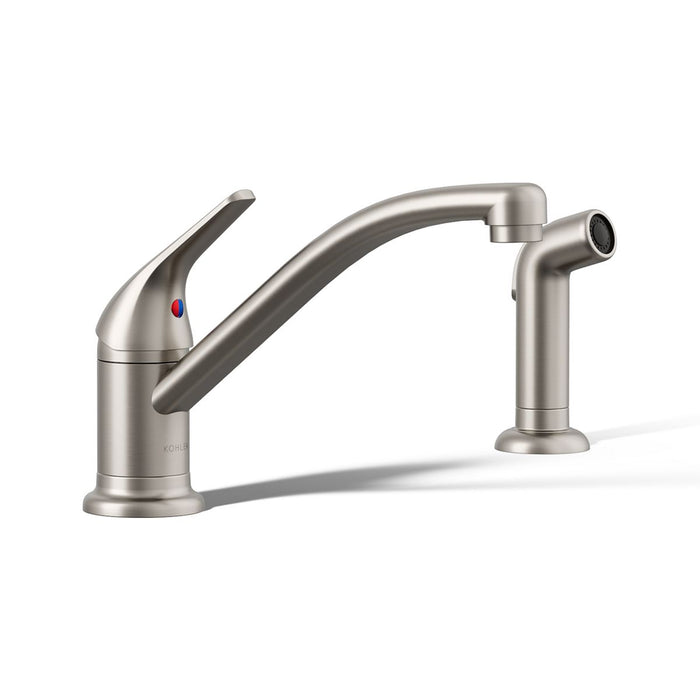 Kohler Jolt Single-handle kitchen sink faucet with side sprayer