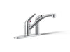 KOHLER K-30615 Jolt Single-handle kitchen sink faucet with side sprayer