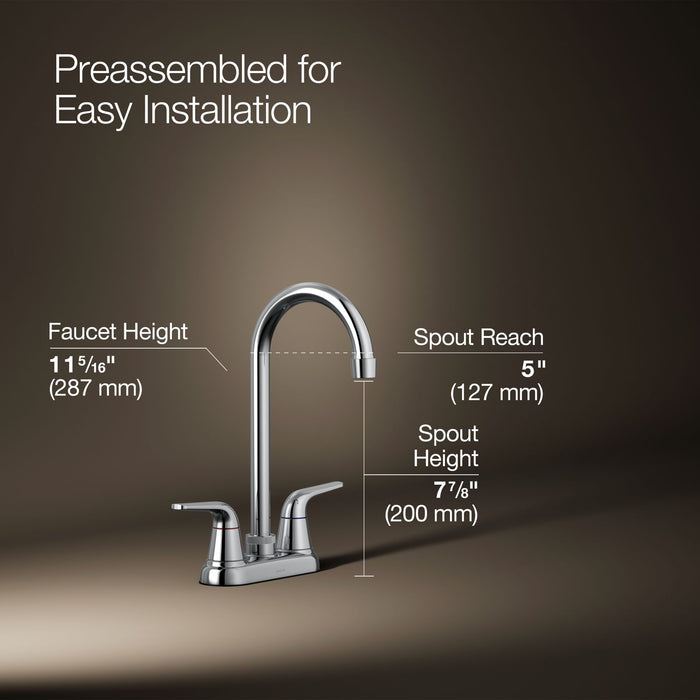 KOHLER K-30617 Jolt Two-handle bar sink faucet
