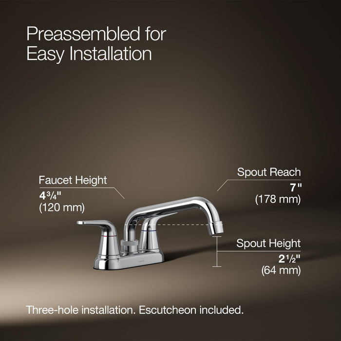 KOHLER K-30618 Jolt Two-handle utility sink faucet