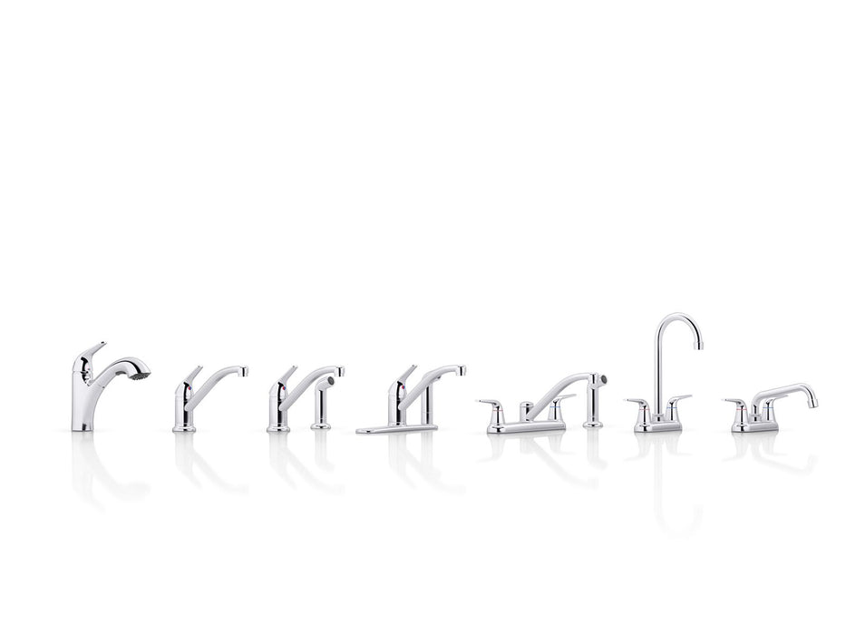 KOHLER K-30619 Jolt Two-handle utility sink faucet with 3/4" threaded GHT spout