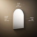 3/4 view of product with dimensions