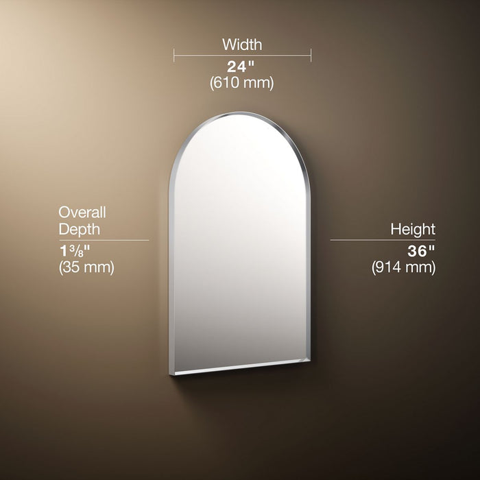 3/4 view of product with dimensions