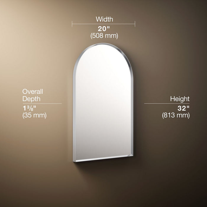 3/4 view of product with dimensions