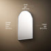3/4 view of product with dimensions