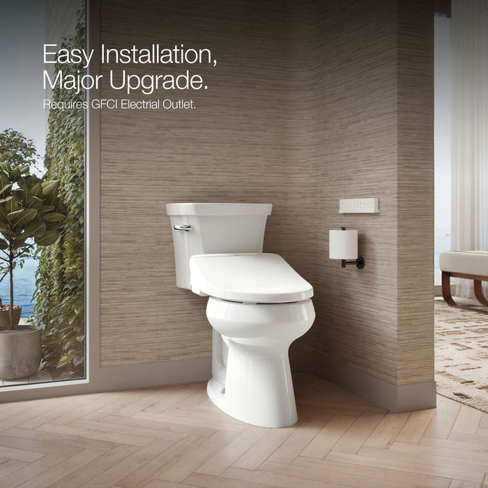 Kohler PureWash Round-front bidet toilet seat with remote control